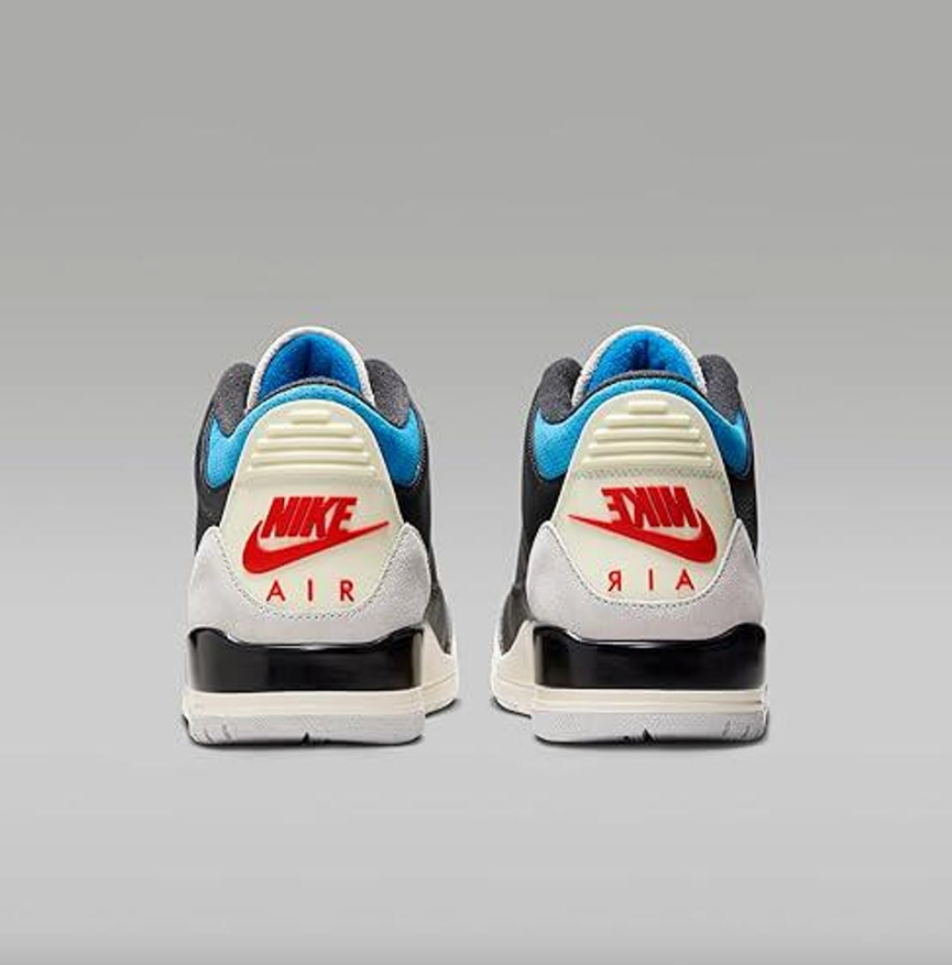 Air Jordan 3 Retro OG: Black/Chili Red Size 7 Sneakers SKU IB8968-004