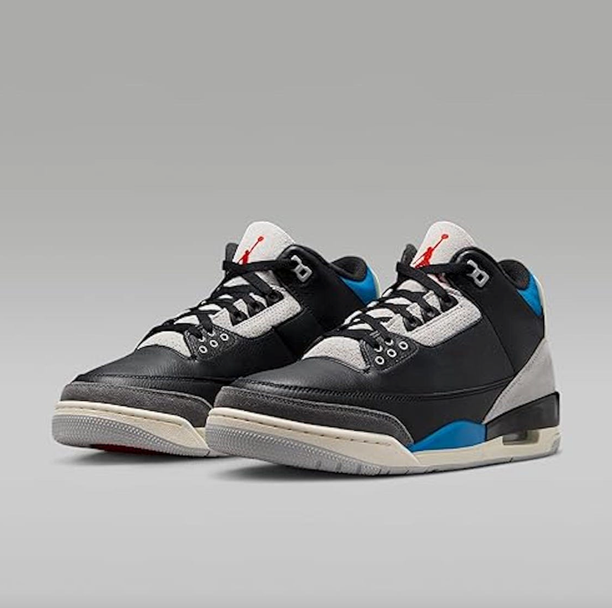 Air Jordan 3 Retro OG: Black/Chili Red Size 7 Sneakers SKU IB8968-004