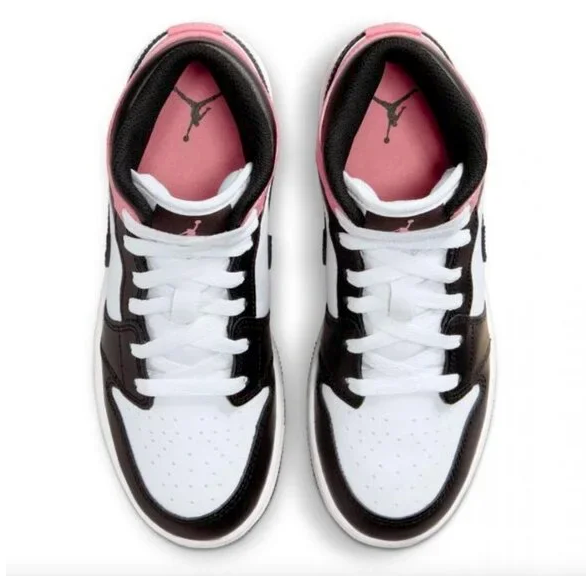 Air Jordan 1 Mid White/Black/Rust Size 7 Sneakers SKU DQ8423-100