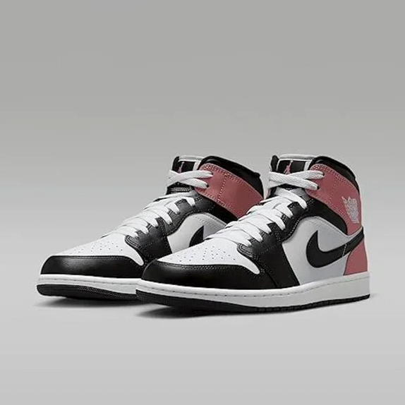 Air Jordan 1 Mid White/Black/Rust Size 7 Sneakers SKU DQ8423-100